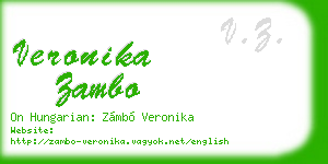 veronika zambo business card