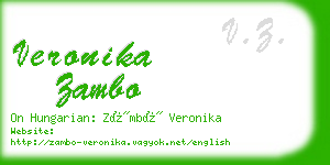 veronika zambo business card